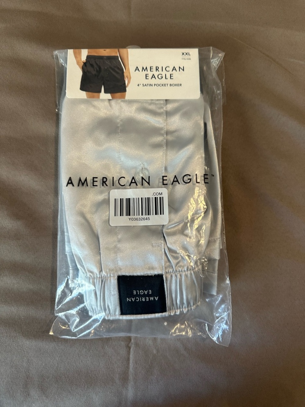 American Eagle Outfitters Satin Pocket Boxer - Silver